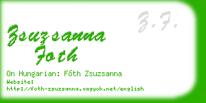 zsuzsanna foth business card